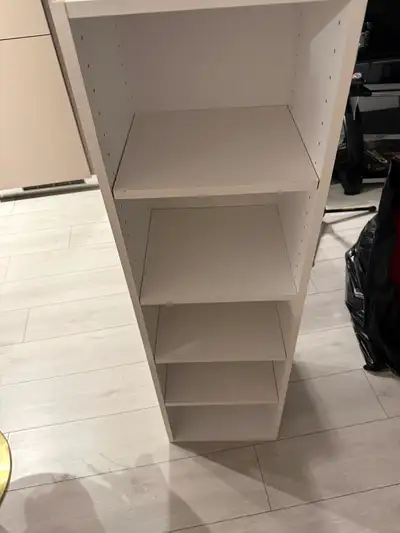 Solid Wood White Bookcase / Storage Shelving Unit, View more