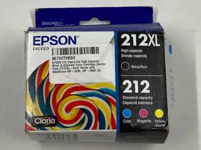 Genuine Epson 212 and 212XL High Capacity Ink Cartridges. New!, View more