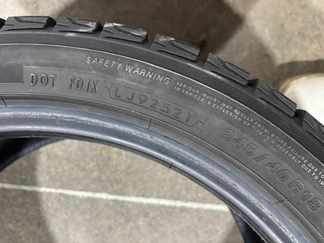 4 used 245/40/R18 Yokohama Snows–A4/A5/E Class/CLS/Impreza/Lance in Tires & Rims in Oakville / Halton Region - Image 2