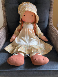 Vintage 1970s Large Holly Hobbie Doll Knickerbocker