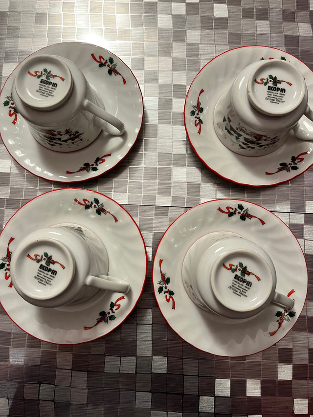 Kopin Set of 4 Cups and Saucers (Read description) in Arts & Collectibles in Oshawa / Durham Region - Image 3