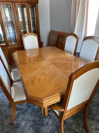 Dining table , chairs and cabinet 
