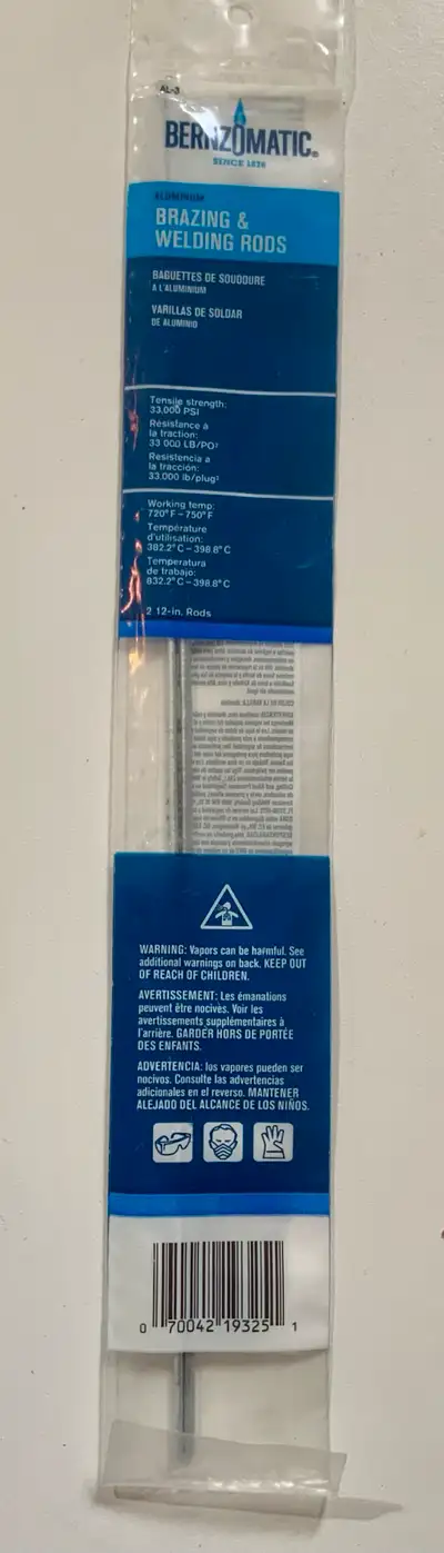 Selling a two pack of Bernzomatic Aluminum Brazing and Welding Rods that I acquired in an auction lo...