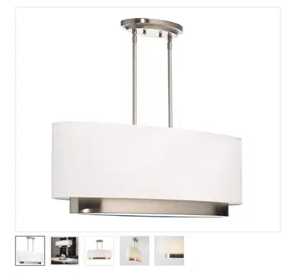 Suspended luminaire - Pendant - Fabric Shade - Glass Diffuser -, View more