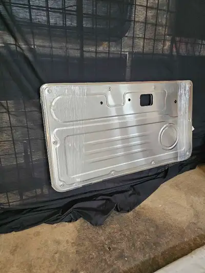 Brand new custom built bead rolled aluminum interior door panels. Panels are .063 thick alum.