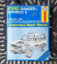 Haynes Ford Ranger Bronco 1983 to 1989 Car Auto Repair Manual