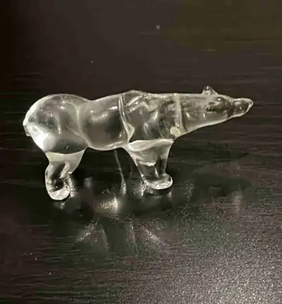 Glass Polar Bear Figurine – Small Collectible / Display Piece, View more