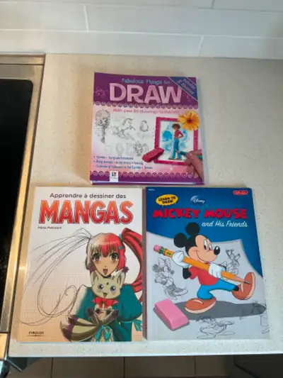 Ensemble 3  Livres pour apprendre à dessiner. Mickey Mouse