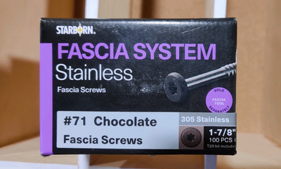 Starborn Composite Fascia Screw - 9 x 1 7/8 In.  Chocolate

, View more
