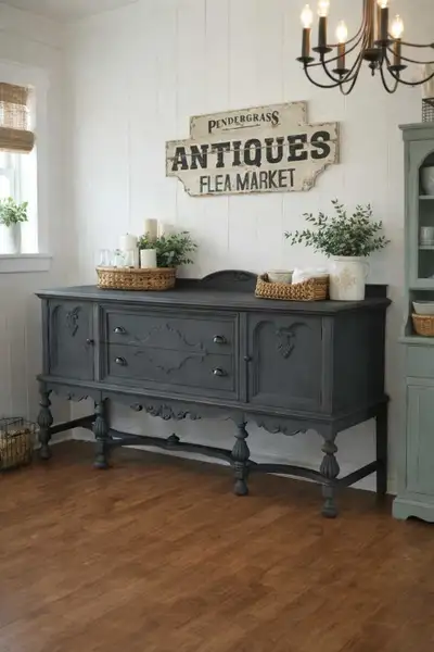 Refinished antique buffet , View more