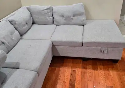 6 seater Sectional Sofa with Chaise and Ottomon Used 25$, View more