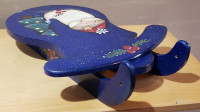 Décoration Noël, luge de noël peinte à la main