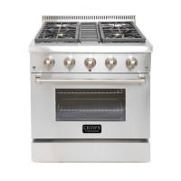 Gas range CROWN Professional Stainless Steel Dual Fuel ARD3001