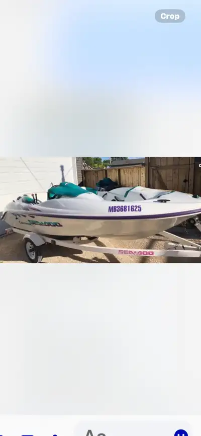 1996 bombardier seadoo challenger boat in great shape,run great has a 787 motor,interior great shape...