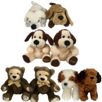 4 duos, amis, peluches, petits chiens, oursons etc