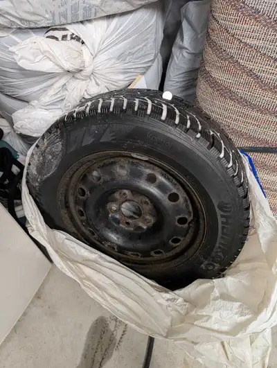 4 x Hankook winter tires on steel rims 5x114.3 70% tread Changed cars and these don't fit anymore Lo...