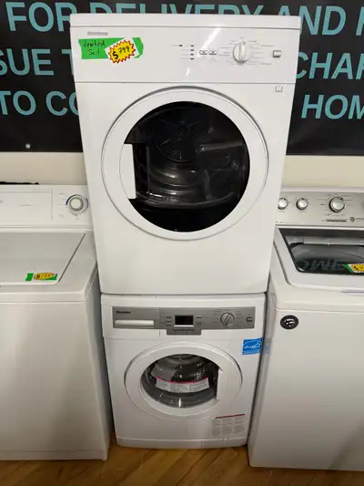 Bloomberg 24 inch washer and vented dryer, View more