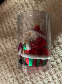 beautiful blown glass Christmas ornament Poland, boule Noel gift