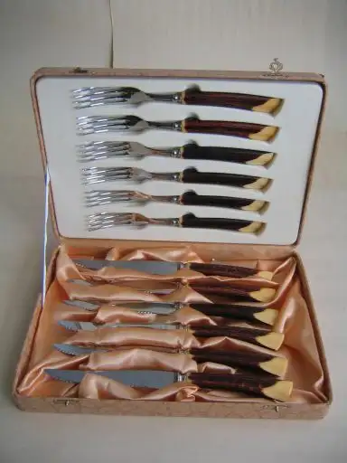 Vintage Glo-Hill Set of Steak Knives and Forks, Brand New, View more