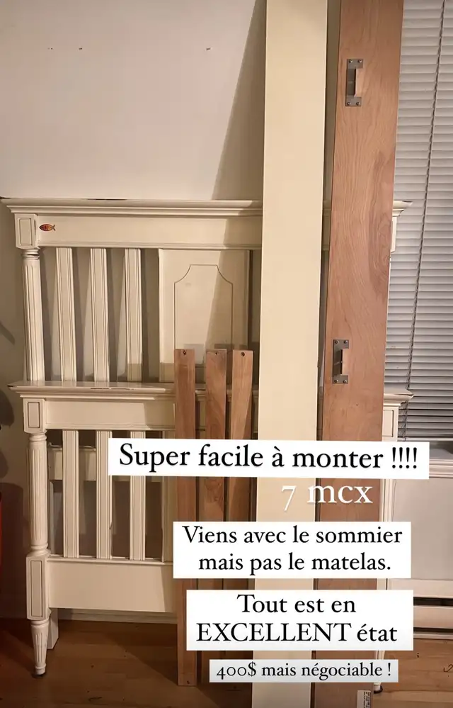 Lit en bois solide - jumeau in Beds & Mattresses in Laval / North Shore - Image 3