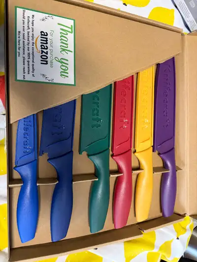 Knifecraft 12-Piece Color Coded Knife Set, View more