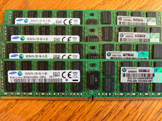 Server RAM,4 X 16GB, 64GB, DDR4, 2133 MHz - $60 in System Components in Saskatoon