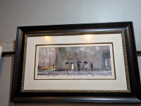 Max Moran Painting,  "Waiting for a cab - Park Avenue.