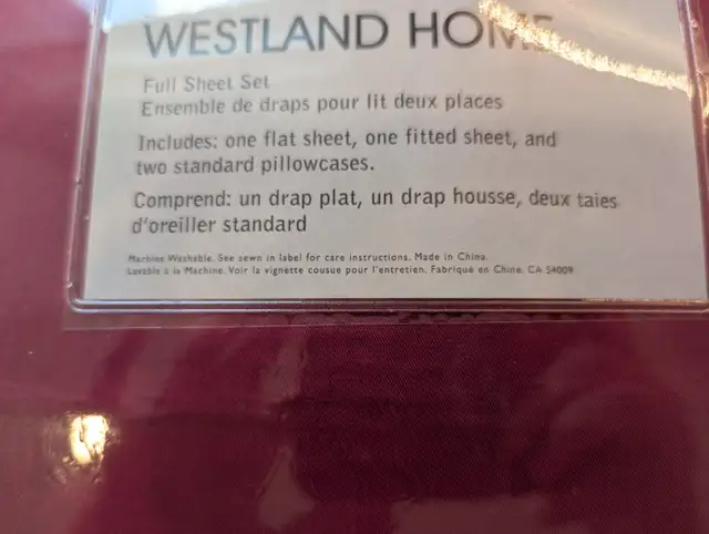 New Westland Home Full Sheet Set, 400 Thred Count, 100% Cotton in Bedding in Markham / York Region - Image 4