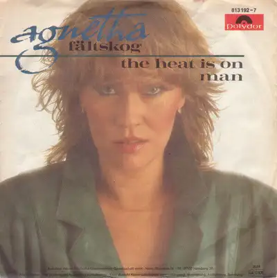 ABBA Agnetha Faltskog 45 tours RPM Vinyl HEAT IS ON 1983 RARE, View more