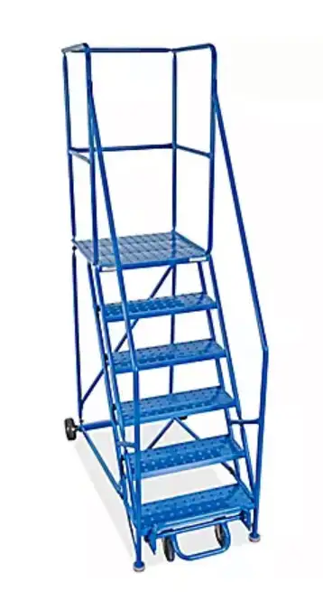 canway 6 Step Rolling Safety Ladder with 22 1⁄2" Top Step, View more