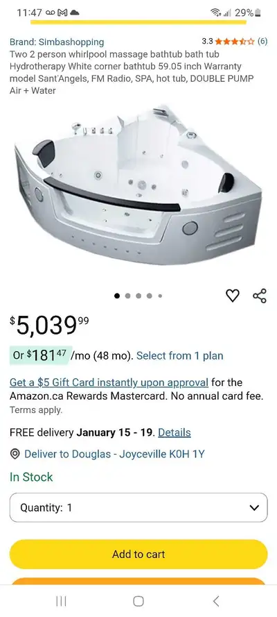 Two person corner tub , with waterfalls built in radio