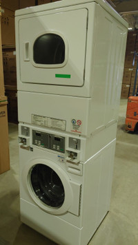 Coin Operated. Stacked Washer and Dryer. Commercial Grade.