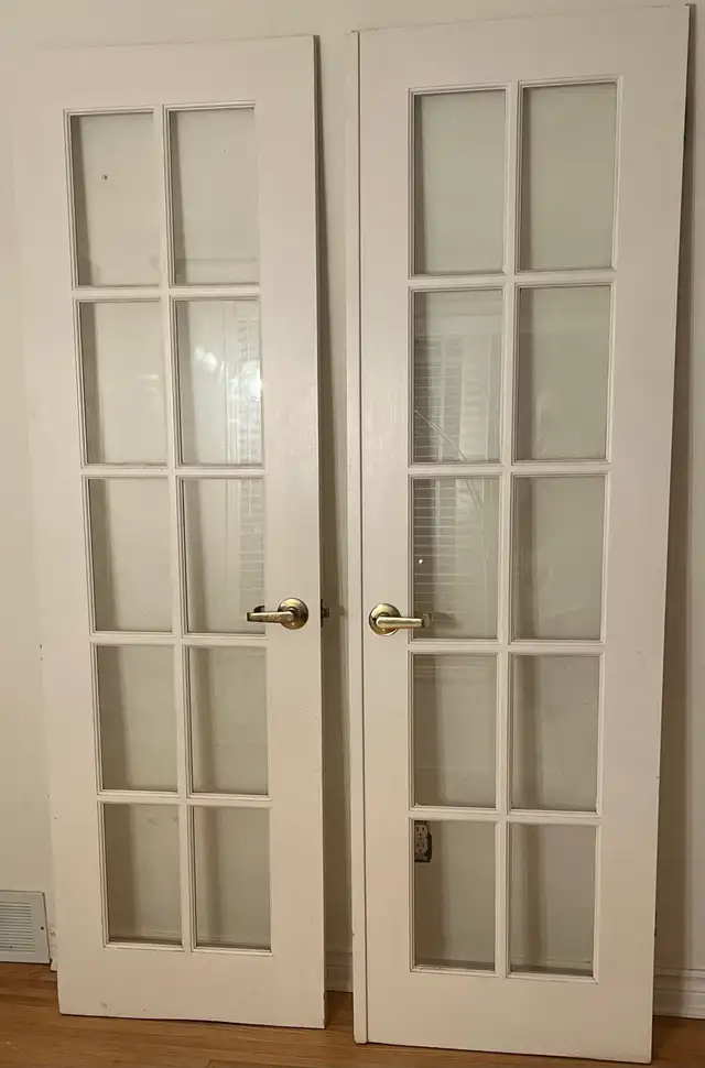 Interior French Double Doors – 2 x 24” x 80” | Solid Wood in Windows, Doors & Trim in St. Catharines - Image 2