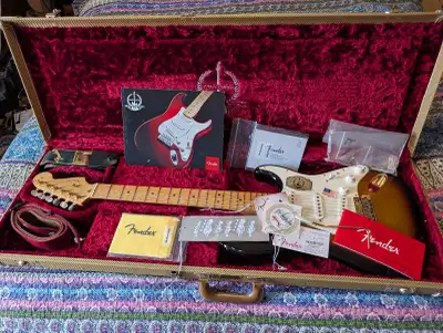 Here we’re looking at a very good condition, early-example Fender 60th Anniversary Commemorative Str...