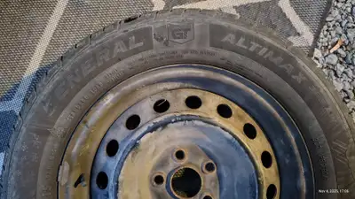 General ALTIMAX 365AW. Rims 5x100. Used 2 seasons (~20k). Come from an older Corolla. Fit Corolla up...