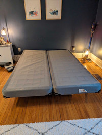 Queen bed frame and box spring. 