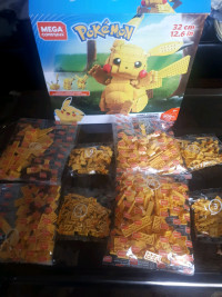 Pokemon jumbo pikachu mega construx 806 pcs fvk81