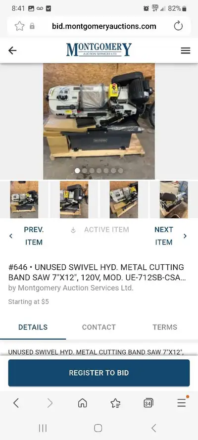 New*  hydraulic mitering bandsaw ( selling Feb 20 montgomery * ), View more