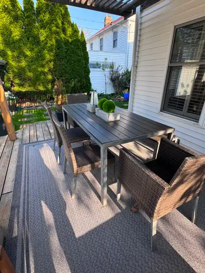 Patio/deck  Dinning table and chairs, View more