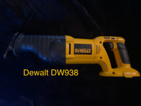 DeWalt DW938 18V Reciprocating Sawzall  2,800 SPM