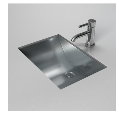 Brand new stainless steel undermount vanity sink. Theoretically, could do a surface mount with it. S...