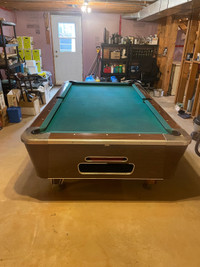 1969 Valley Pool table 1 piece slate top
