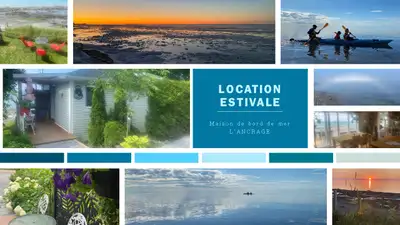 Jolie petite maison à louer seulement pendant nos vacances. Située directement sur le bord du Fleuve...