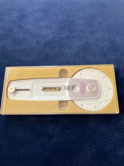 Sears Kenmore Sewing Machine Accessory Vintage Button Hole Gauge with Case