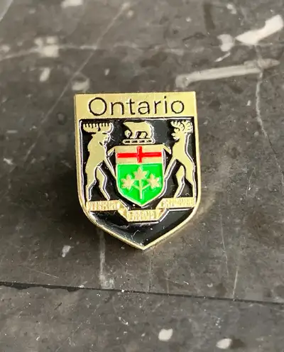 Ontario Coat of Arms Travel Souvenir Lapel Pin Canada, View more
