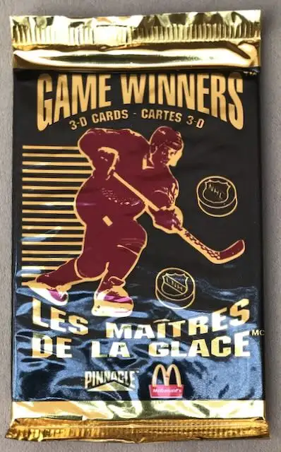 1995-96 Pinnacle McDonald's Game Winners 3D NHL Cards - 4 Packs, View more