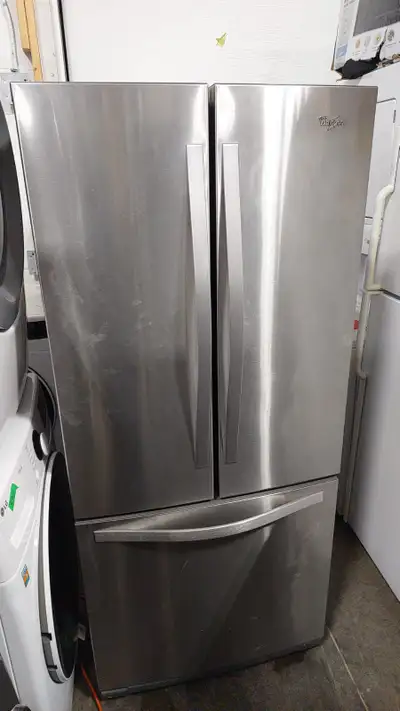 Fridge 30 "Whirlpool   French Door- Stainless Steel -Used, View more