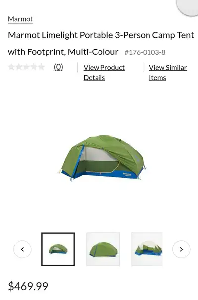Marmot backpacking tent with klymat matt, View more