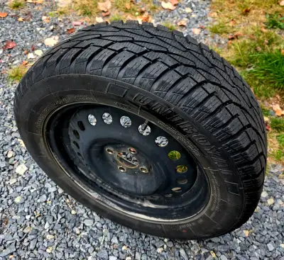 For sale by owner 4 mounted Uniroyal winter tires and rims tire size 205/60 R16 used pased 3 winters...