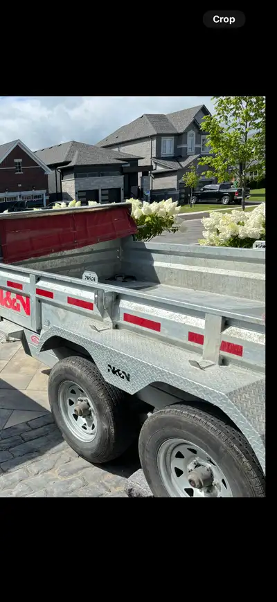 2024 N&N 5 x 10 3.5 ton dump trailer - USED FOR 1 year only -galvanized Comes with ramps which are u...